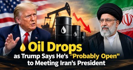 Oil Drops as Trump Says He’s “Probably Open” to Meeting Iran’s President